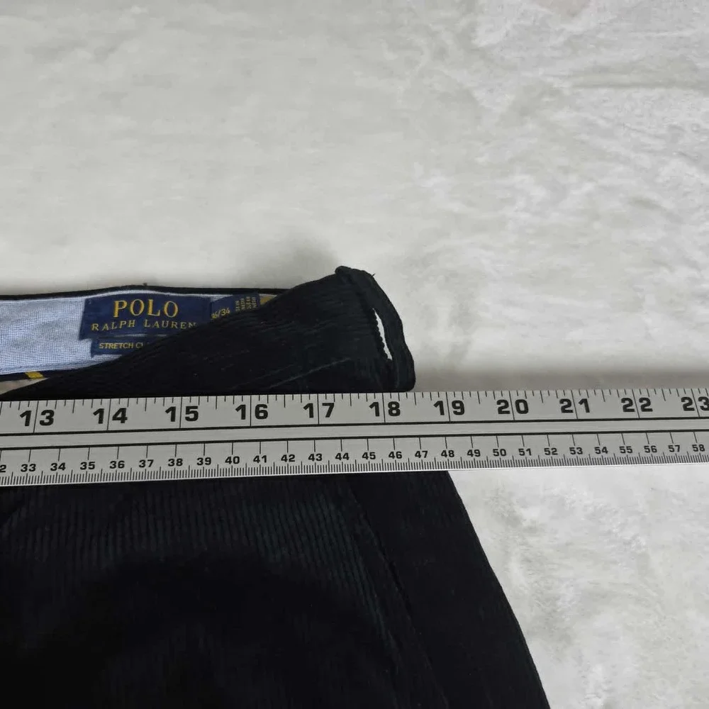 Polo‎ Ralph Lauren Corduroy Pants Men's 36x34 Black Chino Stretch Classic Fit